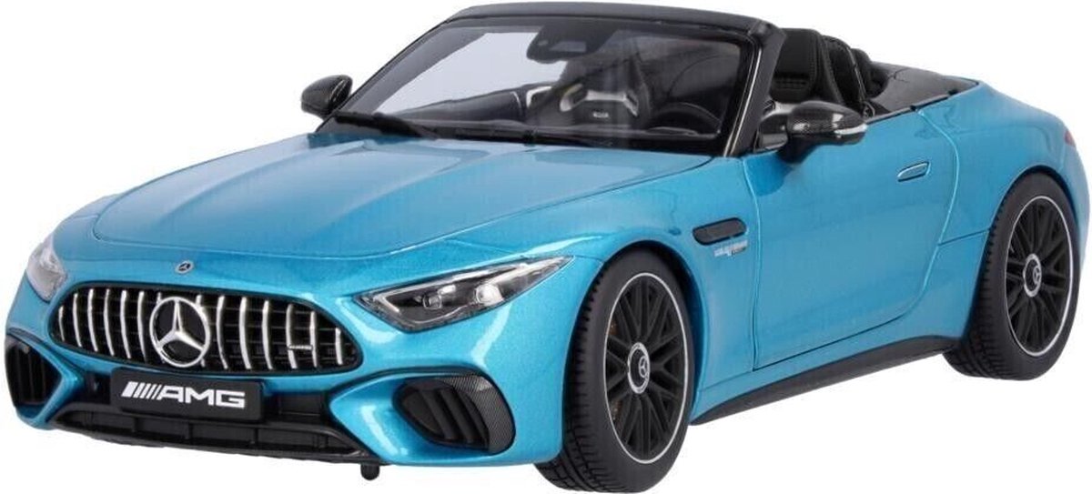 Mercedes-AMG SL63 (Blauw) (30 cm) 1/18 Mercedes-Benz Dealer Model {Modelauto - Schaalmodel - Miniatuurauto}